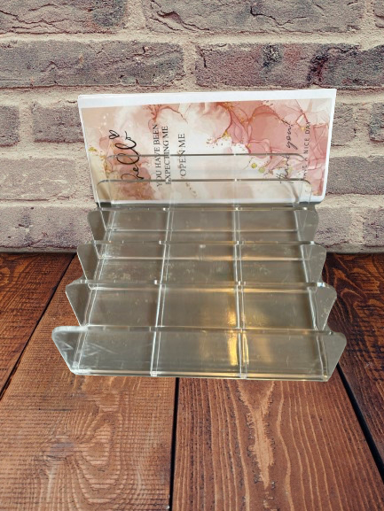 Clear plastic 7 slot cash stuffing organiser